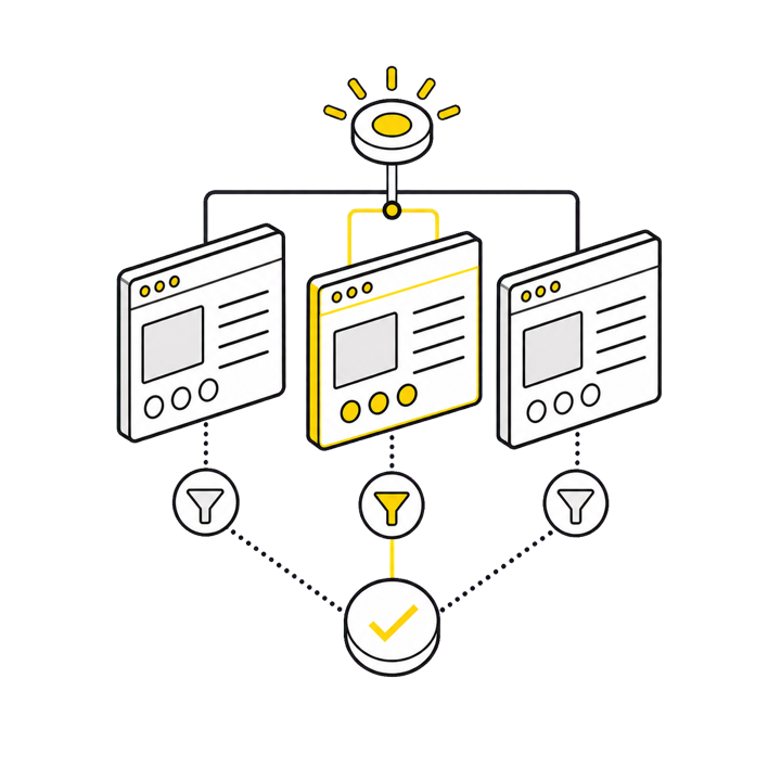 B2B software providers compared for an AI-generated shortlist
